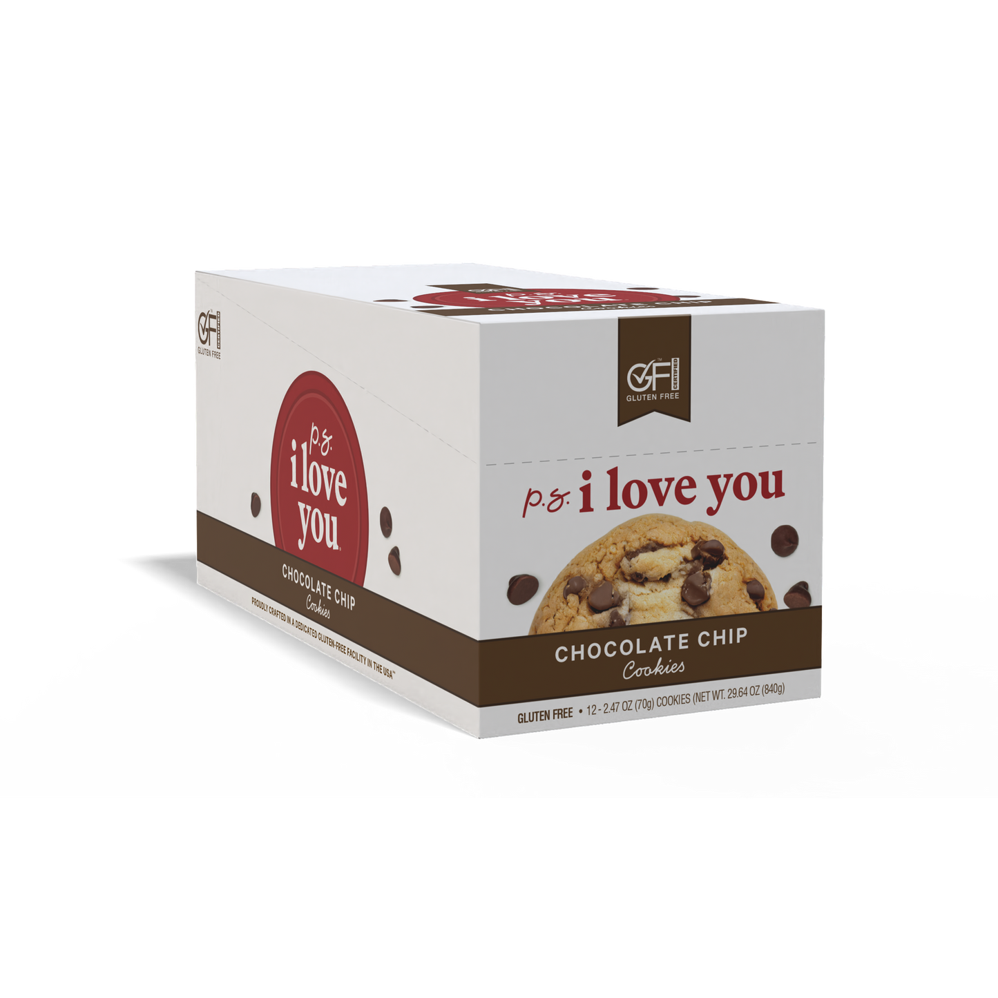 P.S. I Love You Box of soft-baked gluten-free chocolate chip cookies 