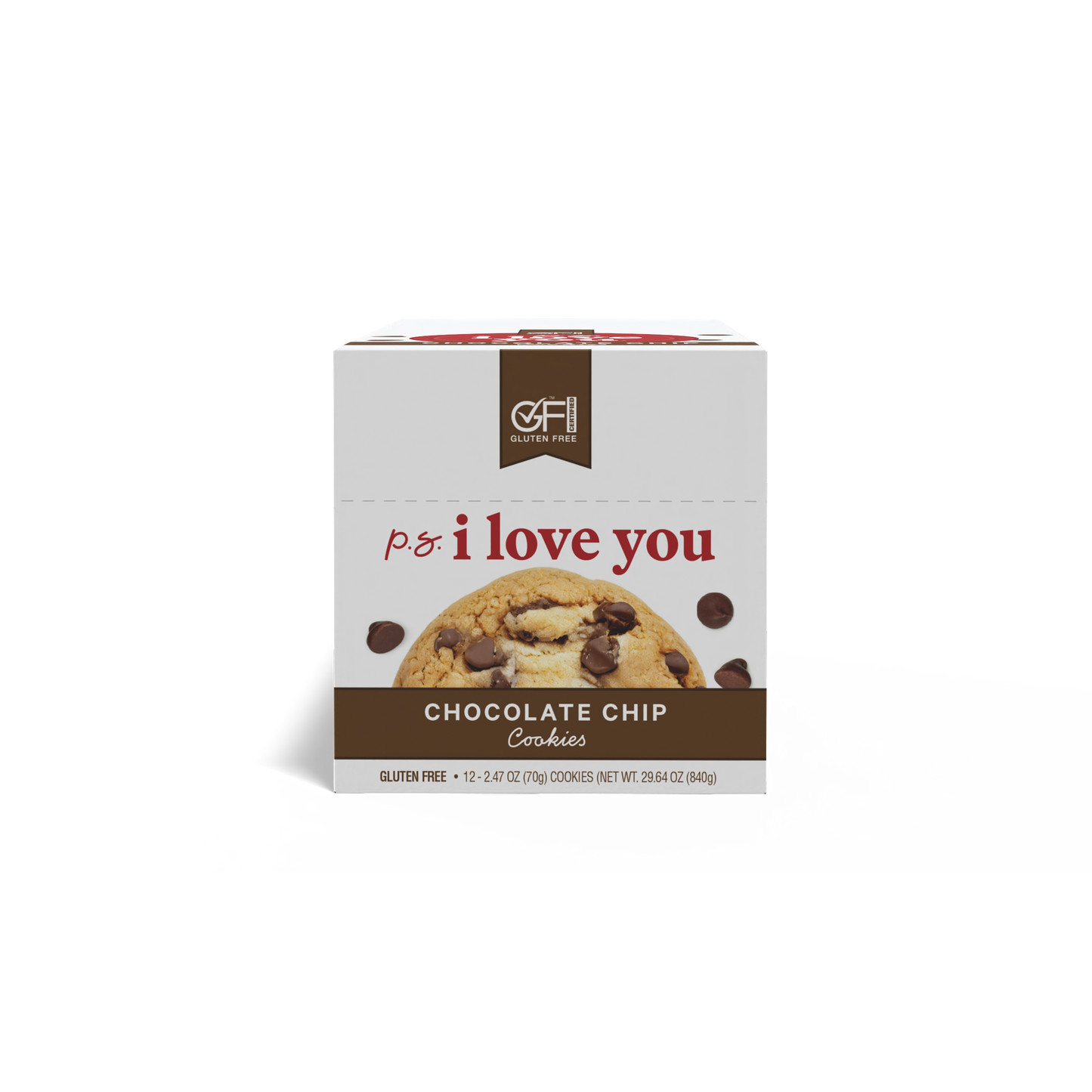 P.S. I Love You Box of soft-baked gluten-free chocolate chip cookies 