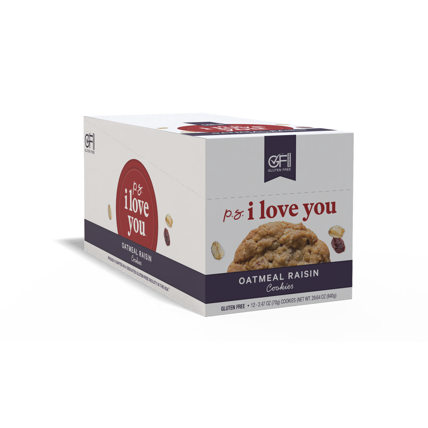 P.S. I Love You Box of soft-baked Oatmeal Raisin cookies 
