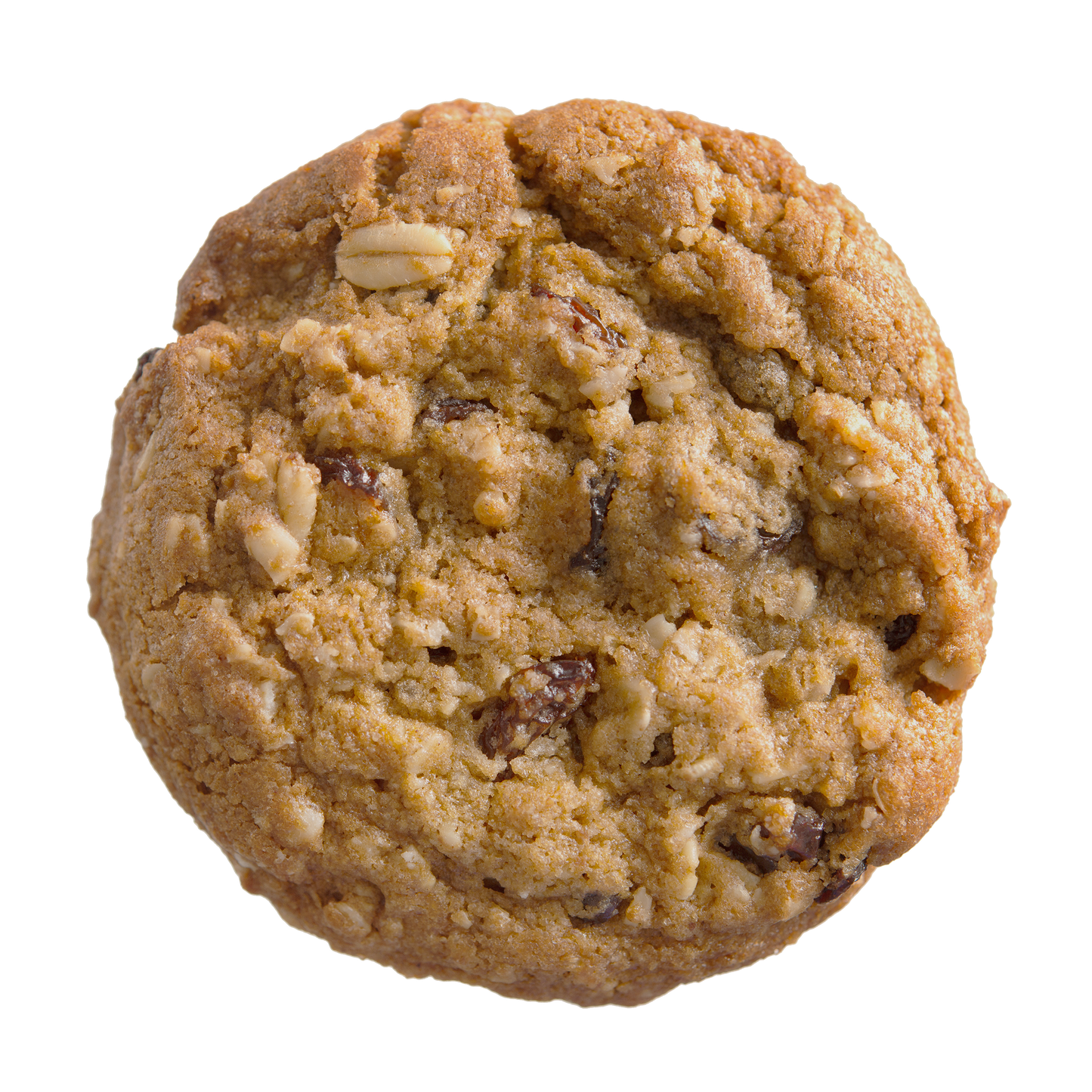 Soft-baked gluten-free oatmeal raisin cookie with cinnamon and oats