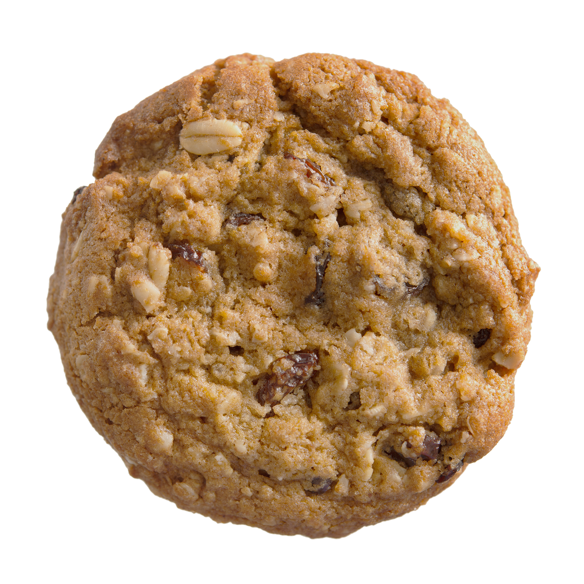 Soft-baked gluten-free oatmeal raisin cookie with cinnamon and oats